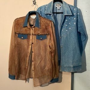 Medium denim top/jacket bundle